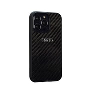 iPhone 14 Pro用 Audi - Genuine carbon fiber case BK AU-TPUPCIP14P-R8/D2-BK