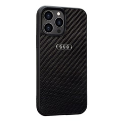 iPhone 14 Pro Max用 Audi - Genuine carbon fiber case BK AU-TPUPCIP14PM-R8/D2-BK