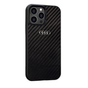 iPhone 14 Pro Max用 Audi - Genuine carbon fiber case BK AU-TPUPCIP14PM-R8/D2-BK