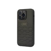 iPhone 14 Pro用 Audi - Geniune leather back cover BK AU-TPUPCIP14P-GT/D2-BK