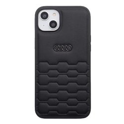 iPhone 14 Plus用 Audi - Geniune leather back cover BK AU-TPUPCIP14M-GT/D2-BK