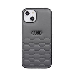 iPhone 14用 Audi - Geniune leather back cover GY AU-TPUPCIP14-GT/D2-GY