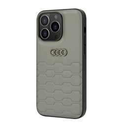 iPhone 14 Pro Max用 Audi - Geniune leather back cover GY AU-TPUPCIP14PM-GT/D2-GY