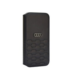 iPhone 14用 Audi - Synthetic Leather Folio Case BK AU-TPUFCIP14-GT/D2-BK