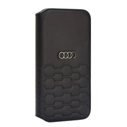 iPhone 14 Plus用 Audi - Synthetic Leather Folio Case BK AU-TPUFCIP14M-GT/D2-BK