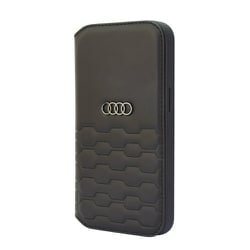 iPhone 14 Pro Max用 Audi - Synthetic Leather Folio Case BK AU-TPUFCIP14PM-GT/D2-BK