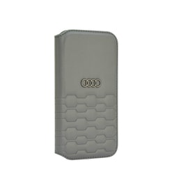 iPhone 14用 Audi - Synthetic Leather Folio Case GY AU-TPUFCIP14-GT/D2-GY