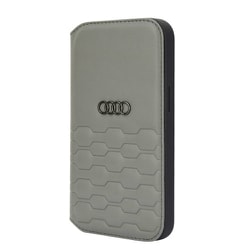 iPhone 14 Pro Max用 Audi - Synthetic Leather Folio Case GY AU-TPUFCIP14PM-GT/D2-GY