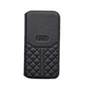 iPhone 14 Pro用 Audi - Genuine leather book case BK AU-TPUFCIP14P-Q8/D1-BK
