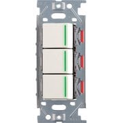 PXP-J-NKW03009-SG [スガツネ工業 （210026826）PXPーJーNKW03009ーSG ガイドランプ付埋込トリプルスイッチ]