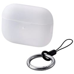 AirPods Pro 2用 ケース シリコン 落下防止 カラビナ付 MagSafe充電/背面RESETボタン/ストラップループ対応 マットクリア AVA-AP4SCCR