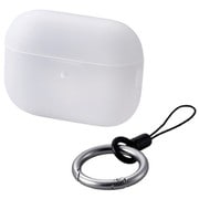 AirPods Pro 2用 ケース シリコン 落下防止 カラビナ付 MagSafe充電/背面RESETボタン/ストラップループ対応 マットクリア AVA-AP4SCCR
