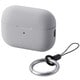 AirPods Pro 2用 ケース シリコン 落下防止 カラビナ付 MagSafe充電/背面RESETボタン/ストラップループ対応 グレー AVA-AP4SCGY