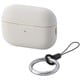 AirPods Pro 2用 ケース シリコン 落下防止 カラビナ付 MagSafe充電/背面RESETボタン/ストラップループ対応 アイボリー AVA-AP4SCIV