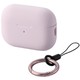 AirPods Pro 2用 ケース シリコン 落下防止 カラビナ付 MagSafe充電/背面RESETボタン/ストラップループ対応 ピンク AVA-AP4SCPN