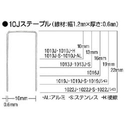 1010J-AL [MA× ステープル（アルミ） 肩幅10mm 長さ10mm 5000本入り]