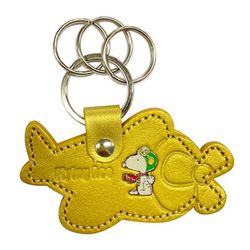 PEANUTS レザーキーホルダー フライングエース GD [キャラクターグッズ]