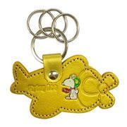 PEANUTS レザーキーホルダー フライングエース GD [キャラクターグッズ]