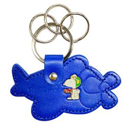 PEANUTS レザーキーホルダー フライングエース BL [キャラクターグッズ]