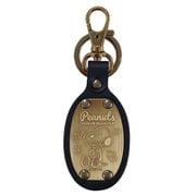 PEANUTS レザーキーホルダー 小判型 ハート BK [キャラクターグッズ]