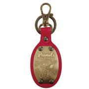 PEANUTS レザーキーホルダー 小判型 ハート RD [キャラクターグッズ]