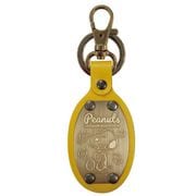 PEANUTS レザーキーホルダー 小判型 ハート YE [キャラクターグッズ]