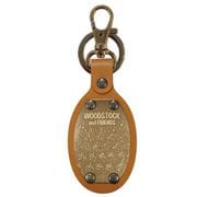 PEANUTS レザーキーホルダー 小判型 ウッドストック BR [キャラクターグッズ]