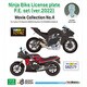 JD12002 1/12 カワサキ GPZ900R/Ninja H2 CARBON用 ナンバープレートセット スペアヘッド付 ムービーコレクション No.10 トップガン 2022 （タミヤ/アオシマ用） [プラモデル用パーツ]