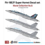 JD48002 1/48 現用 アメリカ海軍 艦上戦闘機 F/A-18 デカールセット ムービーコレクション No.8 トップガン 2022 （ハセガワ用） [プラモデル用品]