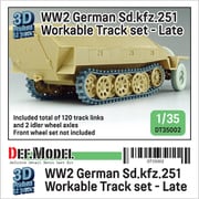 DT35002 1/35 WWII Sd.kfz.251 ドイツSd.kfz.251ハノマーク用後期型可動履帯セット （各社キット対応） [プラモデル用パーツ]