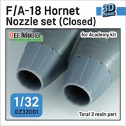 DZ32001 1/32 現用 アメリカ海軍 艦上戦闘機 F/A-18A/B/C/Dホーネット用 エキゾーストノズルセット クローズ状態 （アカデミー用） [プラモデル用パーツ]