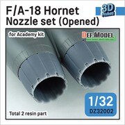 DZ32002 1/32 現用 アメリカ海軍 艦上戦闘機 F/A-18A/B/C/Dホーネット用 エキゾーストノズルセット オープン状態 （アカデミー用） [プラモデル用パーツ]