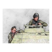 ST3179 1/35 WWII ドイツ パンター戦車搭乗員セット 小休止する戦車兵 2体入 コーヴェリ1944年4月 [組立式プラスチックモデル]