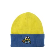 22865099 ミニオンズ KIDS ニットキャップ ボブ＆ティム フリーサイズ YELLOW [キャラクターグッズ]