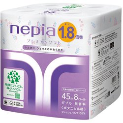 ネピア プレミアムソフト 1.8倍巻 8ロール ダブル ボタニカル柄