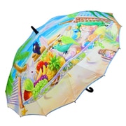 長傘 damonde シームレス傘 60cm ジャンプ式 16本骨 夢見る猫 DA-2272
