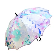長傘 damonde シームレス傘 60cm ジャンプ式 16本骨 水中花 DA-2274