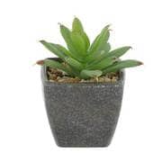 NE-535 [フェイクグリーン PCポット グレー ミニ 2 卓上 多肉植物 人工 観葉植物]