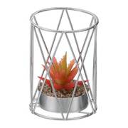 フェイクグリーン スタンド ポットシルバー 1 人工 観葉植物 NE-464