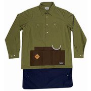 gron(グローン) コットンリップクラフトマンシャツ OLIVE オリーブ 3 綿 120244