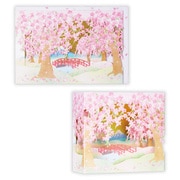 【限定】 春カード 箔枝垂れ桜景色2 BAR-814-489