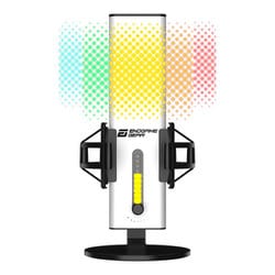 XSTRM USB Microphone USBコンデンサーマイク 192kHz/24bit録音対応 ノイズキャンセリング機能搭載 簡単ゲイン調節 ホワイト EGG-XST-WHT