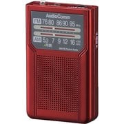 AM/FM2バンドポケットラジオ レッド RAD-P136N-R