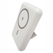seena 折りたたみスタンド付 マグネットモバイルバッテリー 5,000mAh SE-MMB5001-WH