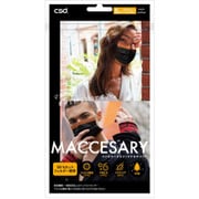 CSD バイカラーマスク MACCESARY ふつうサイズ ブラック×オレンジ 5枚入