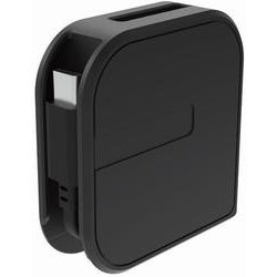 USBケーブル 片引きリール USB-A to USB-C 80cm BK AJ-633