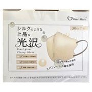 スパンレース 光沢 ワイヤーなし アイボリー 30枚入 [マスク]