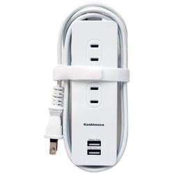 電源タップ AC4 USBA2 2.4A 1.2m AC-045