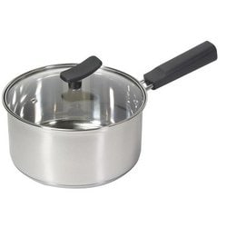 chiiino チーノ IH対応 オール熱源対応 3層底 ステンレス製 鍋 片手鍋 18cm ガラス蓋付 HB-6572