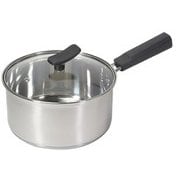 chiiino チーノ IH対応 オール熱源対応 3層底 ステンレス製 鍋 片手鍋 18cm ガラス蓋付 HB-6572